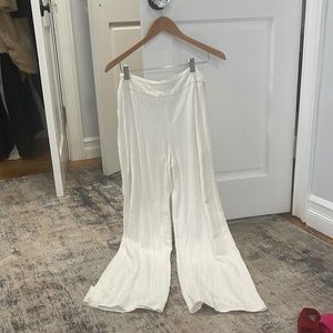 Aqua linen pants